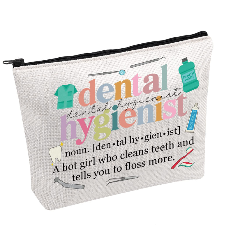 [Australia - AusPower] - Dental Hygienist Makeup Bag Dentists Gift Dental Assistant Cosmetic Bag Dental Hygienist Gift Dentist Graduation Gift Future Dentist Zipper Pouch (Dental Hygienist) 