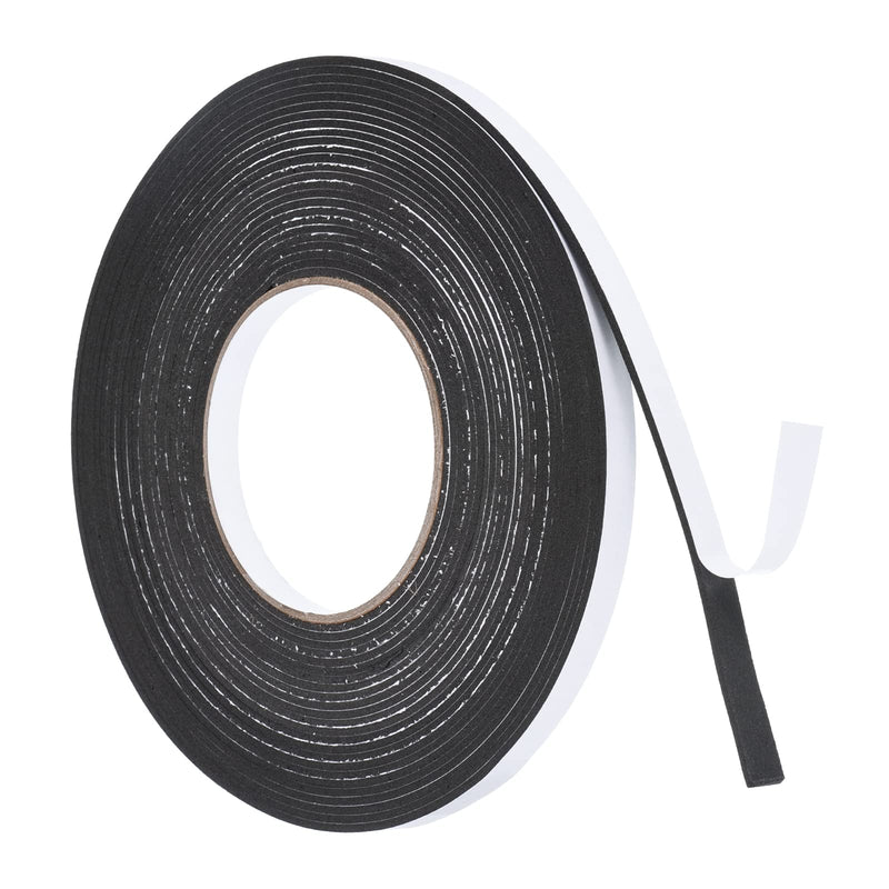 PATIKIL 32.8ft/10m Weather Stripping Door Seal Strip, 1 Roll EVA Foam Seal Tape Self Adhesive Strip 10mm Wide 2mm Thick for Door Window Insulation 10mmx2mmx10m