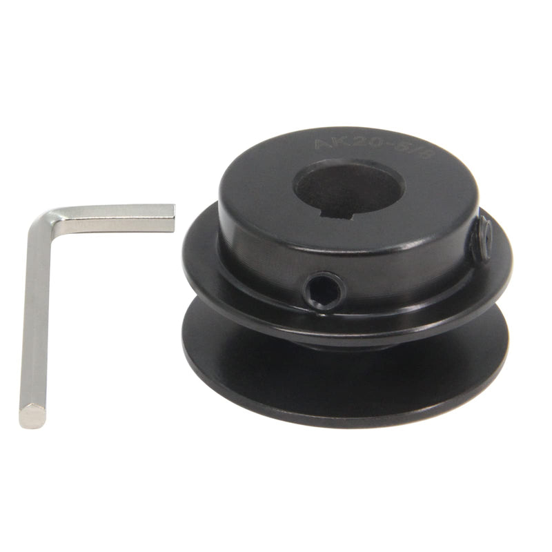 [Australia - AusPower] - Zeberoxyz AK20 Single Groove Web Sheaves,2.0" OD 5/8" Bore V-Belt Sheave Cast Iron for V-Belt (5/8"Bore-2.0"OD, 1 Groove) 5/8"Bore-2.0"OD 