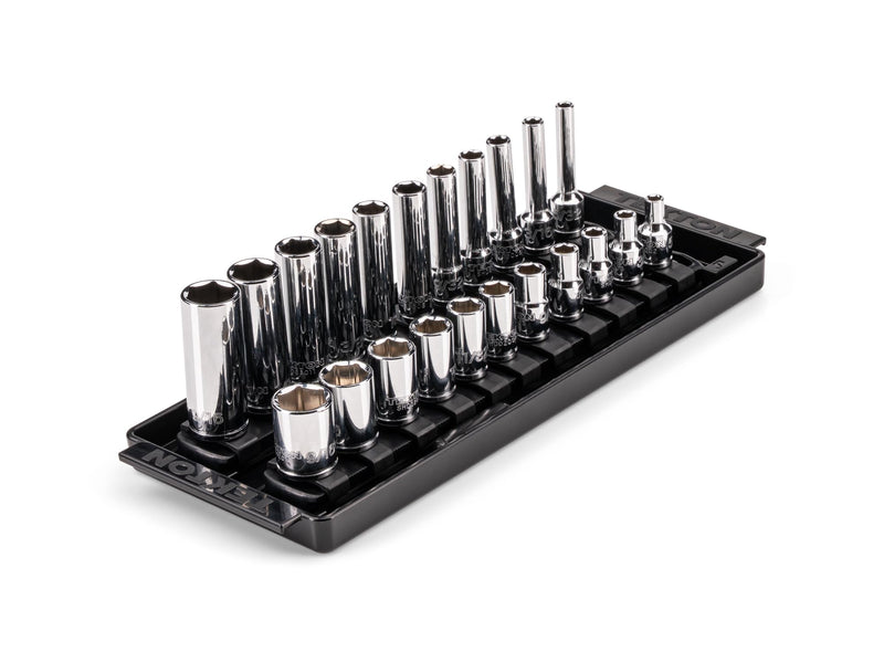 TEKTON 1/4 Inch Drive 6-Point Socket Set, 22-Piece | SHD90210 22-Piece (5/32-9/16 in.) Shallow