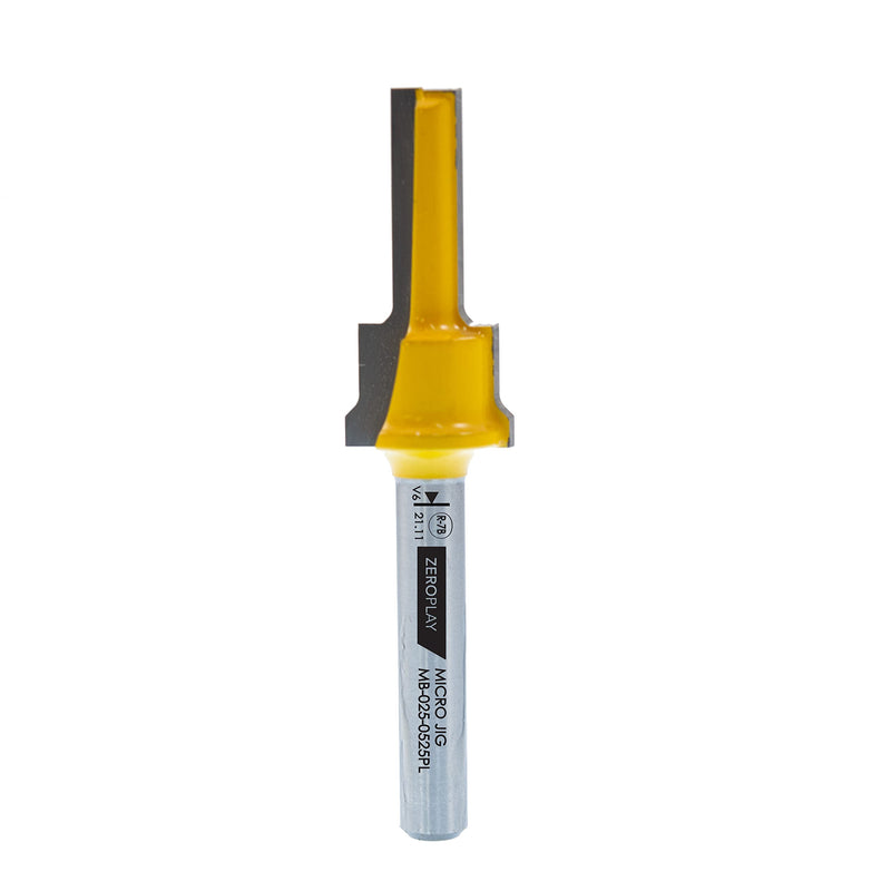 Micro Jig MB-025-0525PL Zeroplay 1/2" X 14" 2-Step Plunge Router Bit (1/4" Shank) (R7b)