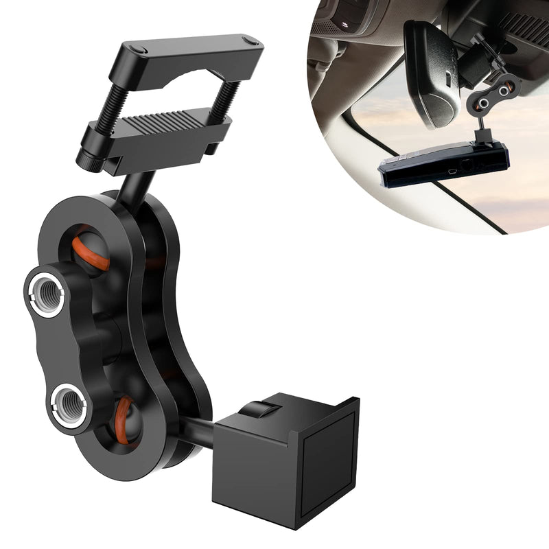 [Australia - AusPower] - Radar Detector Mount, Aluminum Rearview Mirror Rod Radar Bracket, for Escort Max360c, Max 3, IX IXc, Redline EX Beltronics Cobra DualPro GT 360 Radar Detector, with EZ Magnet Connection Base For radar model with Magnetic base connection 