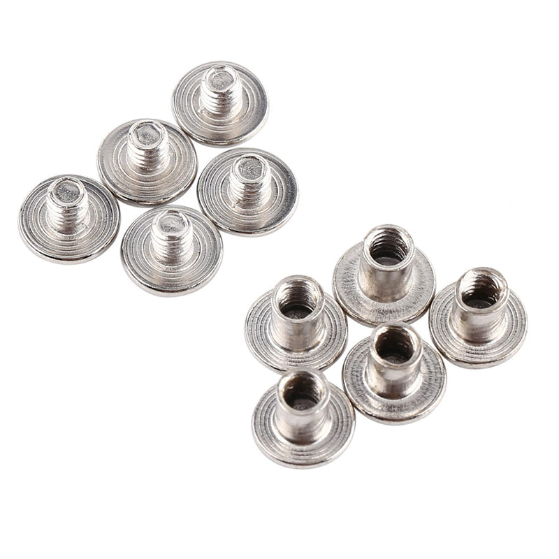 [Australia - AusPower] - Rivet Screws, 100PCS Binding Screws + 100PCS Binder Screw Set DIY Rivet Screw Chicago Binding Screw Phillips Head Rivets for Photo Album Leather Working 