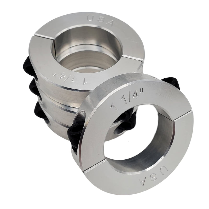 [Australia - AusPower] - 1.25" Bore Diameter - Clamping Two Piece Shaft Collar - 2024 Aluminum (4 Pack) 1.25" Bore 4 