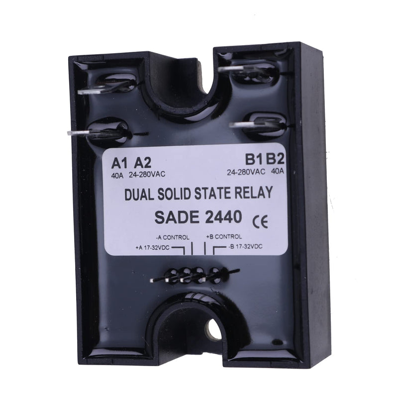 D2440DE Dual Solid State Relay SSR 17-32VDC Input 280VAC 40A Compatible with Crydom Zero-Crossing Resistive Loads