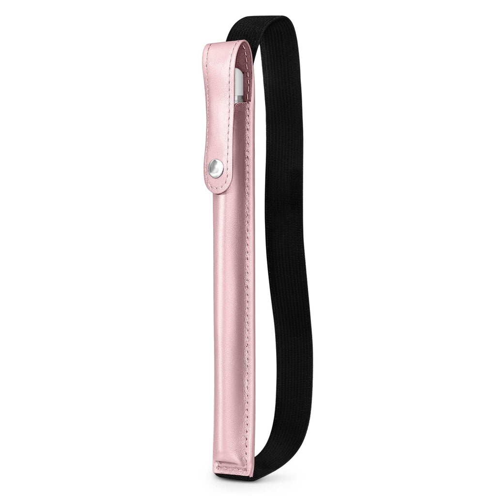 [Australia - AusPower] - DTTO Pencil Case for Apple Pencil 1st/2nd Generation, PU Leather Pencil Sleeve Pouch with Detachable Elastic Band for iPad 9.7"/ 10.2"/ 10.5"/ 10.9"/ 11"/ 12.9" Case, Rose Gold 