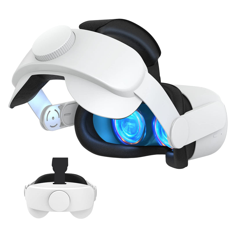 [Australia - AusPower] - Head Strap Compatible with Oculus Quest 2,Meta Quest 2 Accessories Adjustable Elite Strap Replacement for Enhanced Comfort Support and Gaming Immersion in VR (Comfort Head Strap only) 