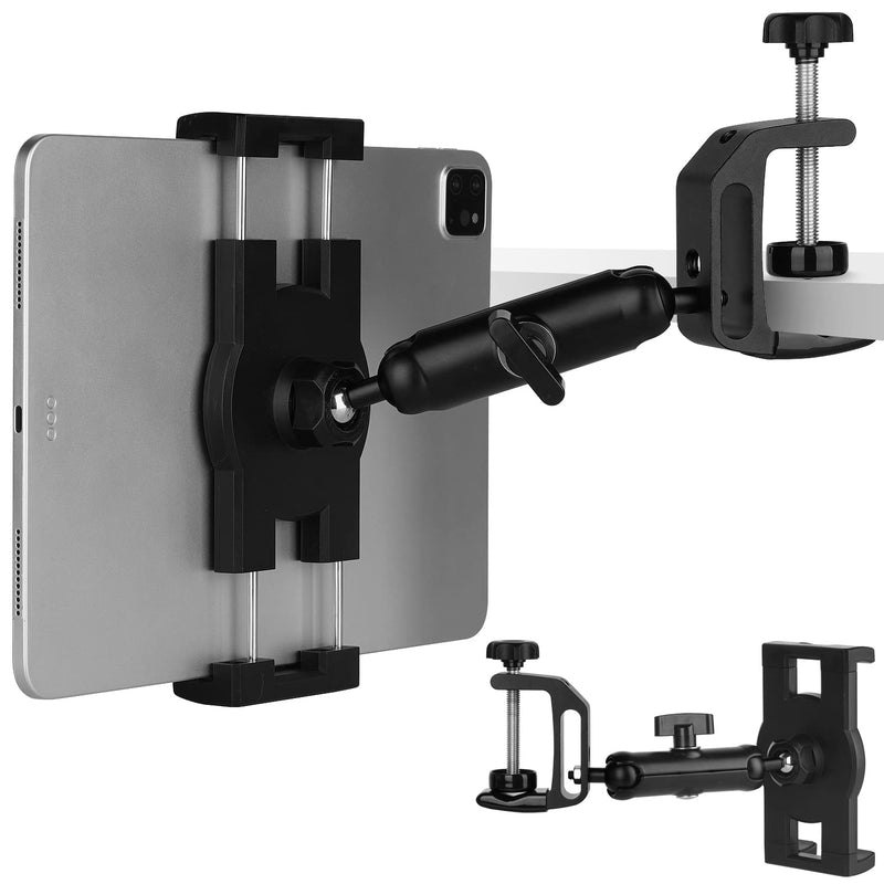 [Australia - AusPower] - Mippko Kitchen Cabinet Tablet Holder for 7.0~12.9 inch iPad/Samsung Tab/Nexus/LG G Pads/Kindle Fire HD/e-Reader/Switch,Multi-Angle Adjustable Aluminum Alloy Arm Mount,No Drilling Hole 