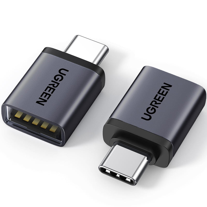 [Australia - AusPower] - UGREEN USB to USB C 3.0 Adapter 2 Pack,USB C to USB Adapter USB C Male to USB Female Adapter Compatible with Samsung S23 Ultra MacBook Pro 2023 / Air 2022 iPad Pro/Mini,Thunderbolt 4/3 Device Black 