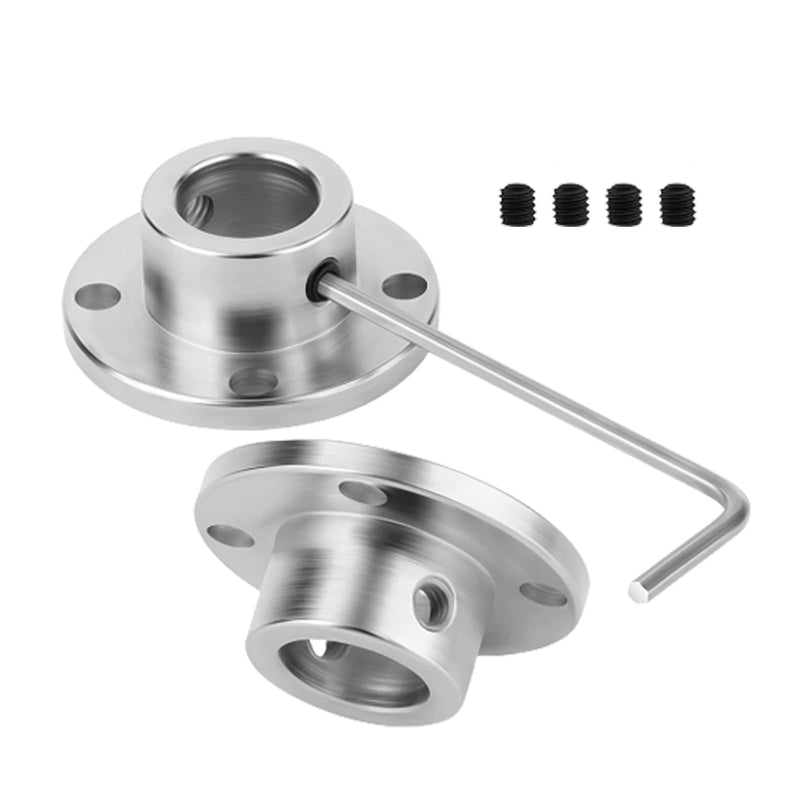 [Australia - AusPower] - 2-Pack 8mm Flange Shaft Coupling High Hardness Metal Axis Bearing Fittings DIY Model Accessory Rigid Flange Guide Shaft Coupler Motor Connector 2 