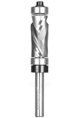 YONICO Flush Trim Router Bits Pattern Bit Compression Ultra-Performance Top Bearing Downcut 1/4-Inch Shank 33205q