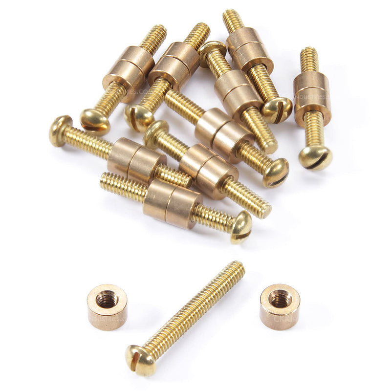 [Australia - AusPower] - Loveless Fasteners for DIY Handles & Knife Handle Repair - USA Size (0.312 x 8-32US x 1.15 Inch) - (Brass/Brass) - (10 Pk) (0.312 x 8-32US x 1.15 Inch) (10)(Brass Heads/Brass Screw) 