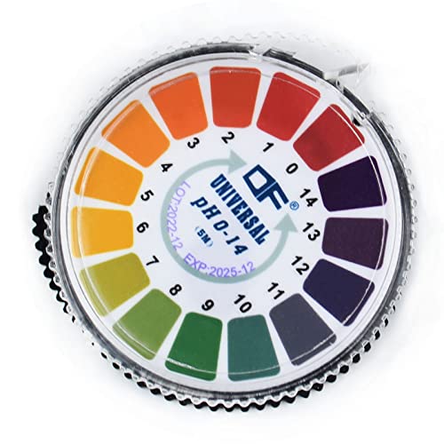 1 Roll pH Test Strips 5 m/Roll, Measuring Range 0-14 | pH paper drinking water on roll, litmus indicator, universal paper, over-acidity, body determination, pH value, acid test