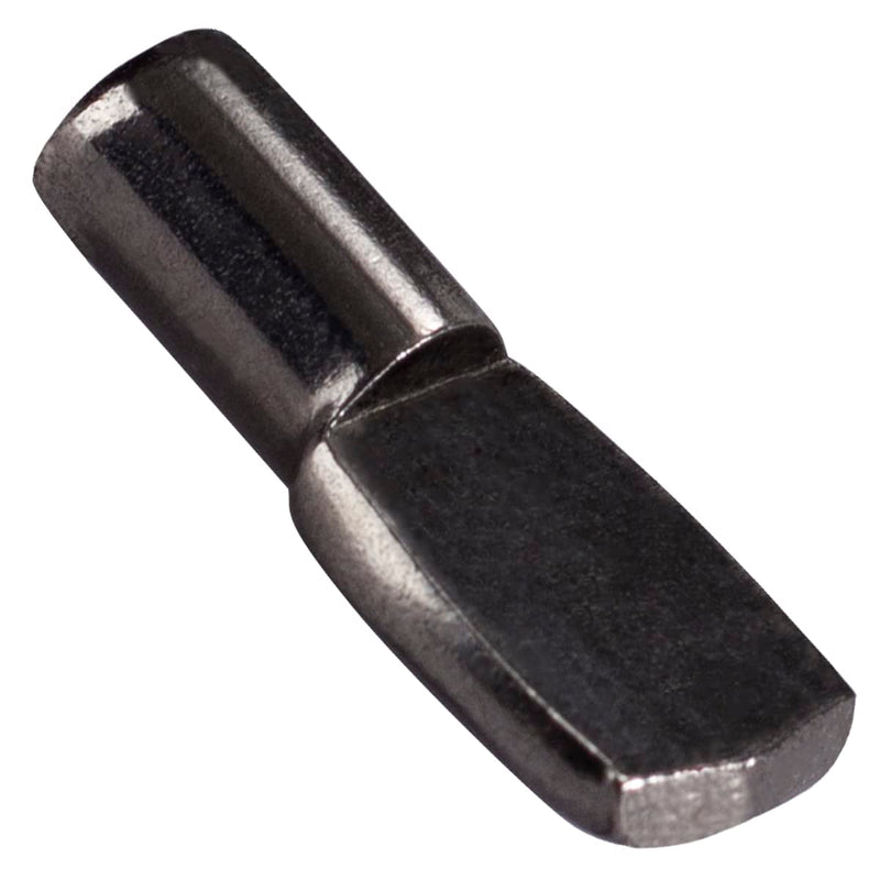 [Australia - AusPower] - WINKING MOON 80 Pack 5mm Shelf Pins Spoon Shape Cabinet Shelf Pegs for Shelves, Black Tone Gun Metal 
