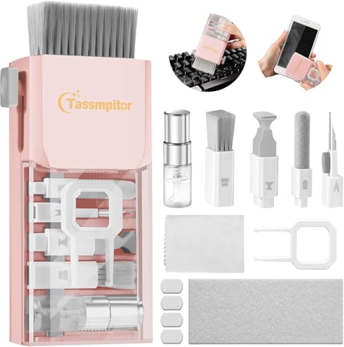 Keyboard Cleaning Kit, All-in-One Laptop & Computer Screen Cleaner, Pink Light Pink