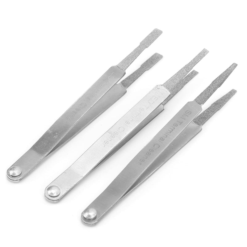Car Terminal Cleaning Tool, 3 Pieces Metal Terminal Cleaning Tool, Electrical Connector Pliers Repair Hardware Tool
