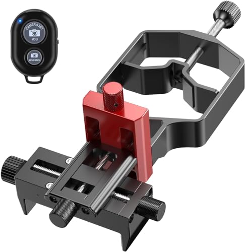 tridaptor - Universal Phone Scope Digiscoping Adapter|High-Precision XYZ Metal Telescope Mount 3-Axis Smartphone Holder for Spotting Scope Monocular Binos|Fits All Cell Phone Camera/Max 2.4" Eyepiece Black 1