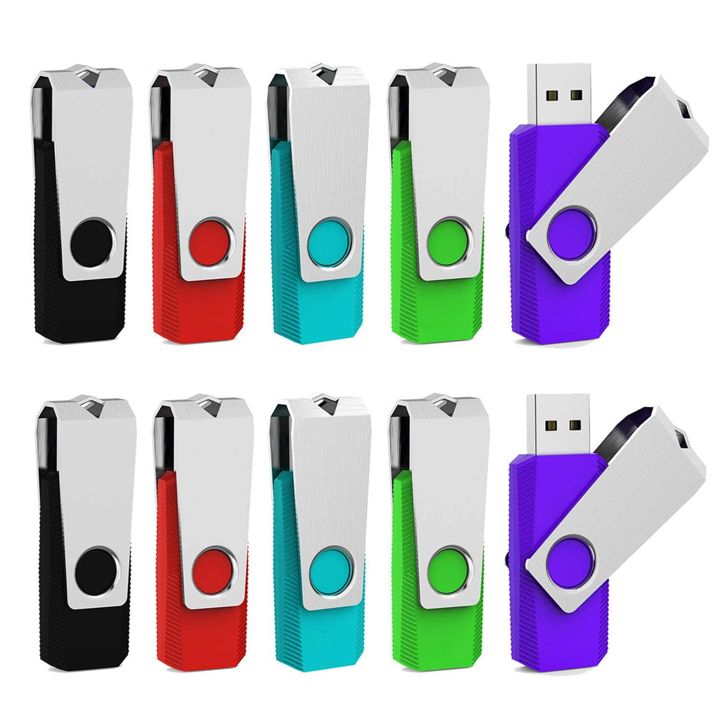 [Australia - AusPower] - Aiibe 16GB Flash Drive 3.0 10 Pack 16GB USB Flash Drive USB 3.0 Thumb Drives USB Drive 16GB Jump Drive Memory Stick Multi Pack(16GB, 10 Pack, 5 Mixed Colors: Black Red Cyan Green Purple) 16GB 3.0 10Pack Multicoloured 