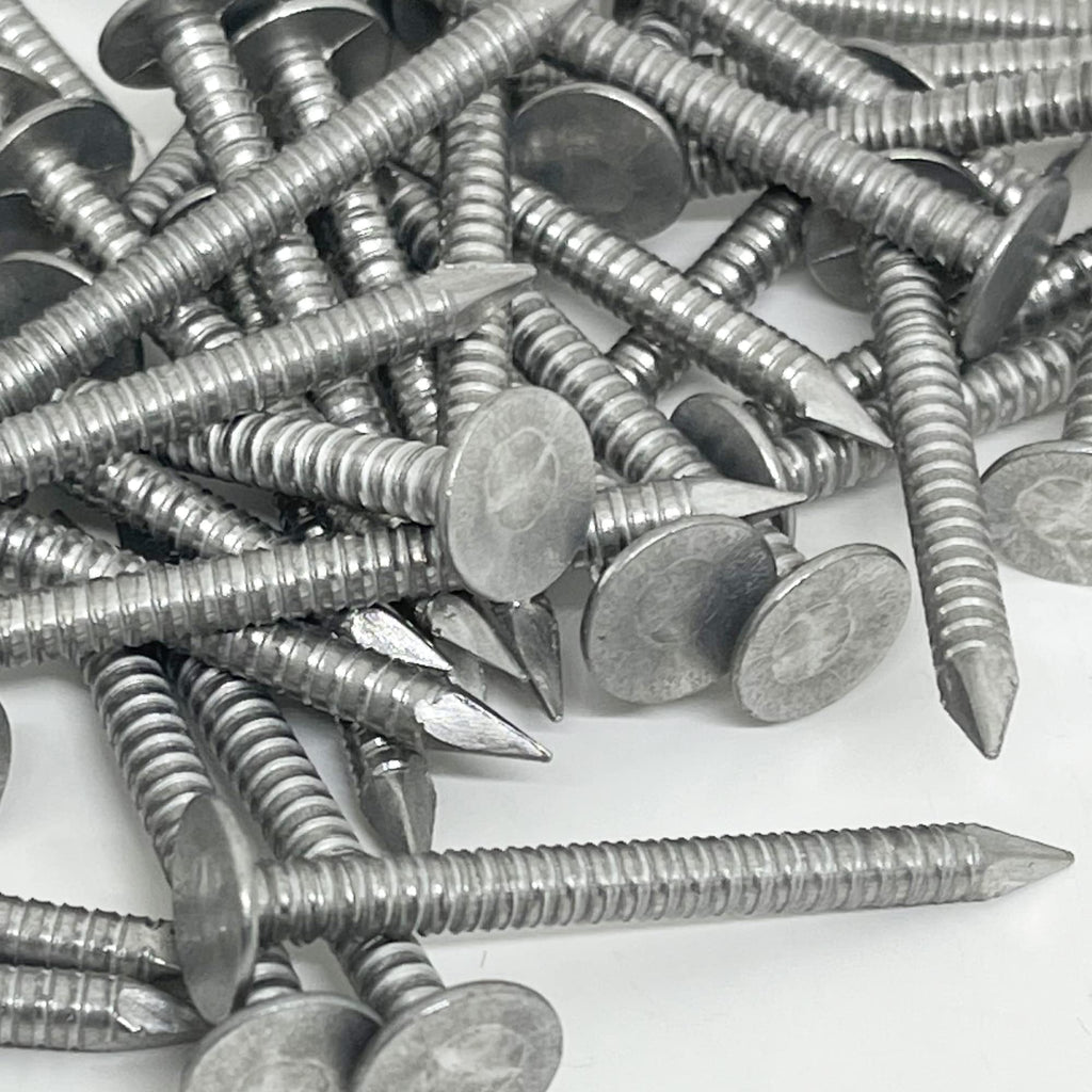 [Australia - AusPower] - 1.75”-RING SHANK ALUMINUM - ROOFING SIDING NAILS - Vinyl & Aluminum Siding & Facia Trim Nail – Aluminum metal secure holding Ring Shank nail – 1.75 in (250) 250 