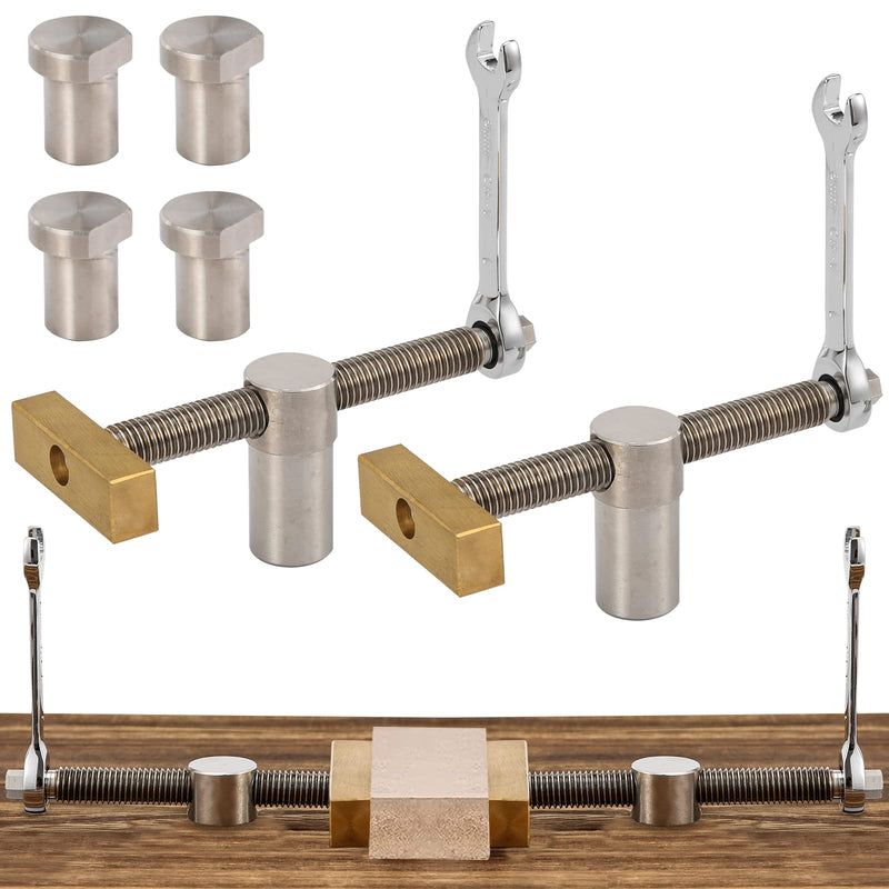 Pack of 2 Woodworking Bench Hooks, 19 mm Table Workbench Clamp, Hold-Down Workbench Clamp, Auxiliary Tool Bench, Quick Attached Clamps simple