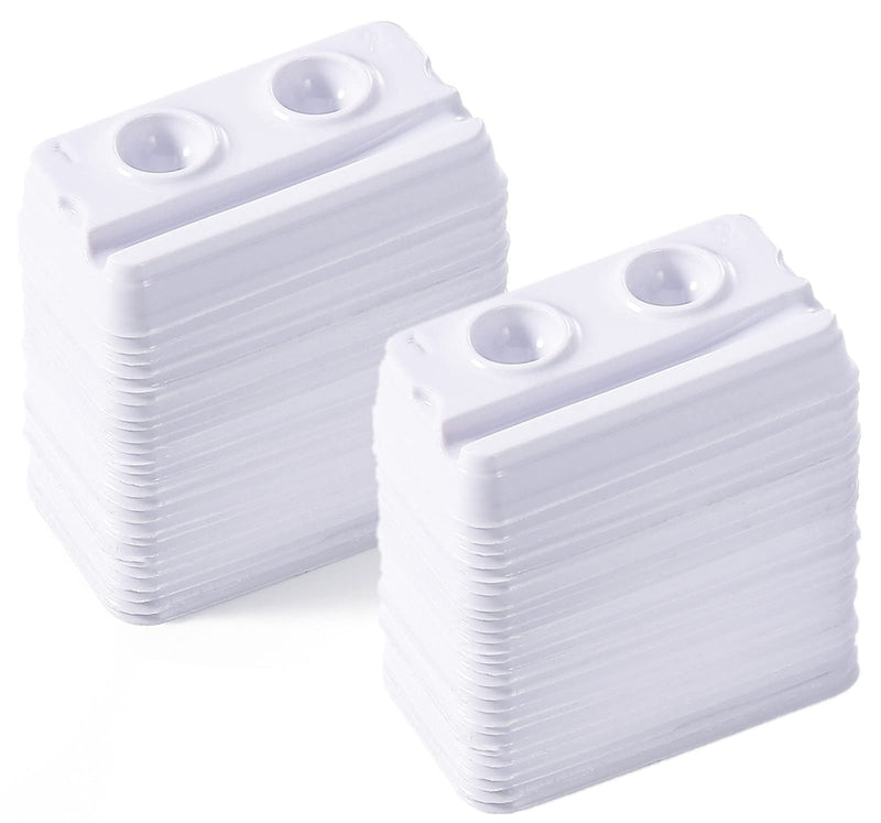 [Australia - AusPower] - JMU 200 Pcs Disposable Dental Mixing Well -2 Wells Mini Mixing Trays 