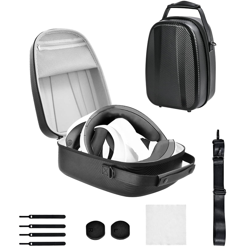 [Australia - AusPower] - Hard Carrying Case for PlayStation PSVR2, Portable Travel Storage Bag for PS VR2 Gaming Headset and Touch Controllers Accessories, Protective Home Organizer with Lens Cover and Shoulder Strap 