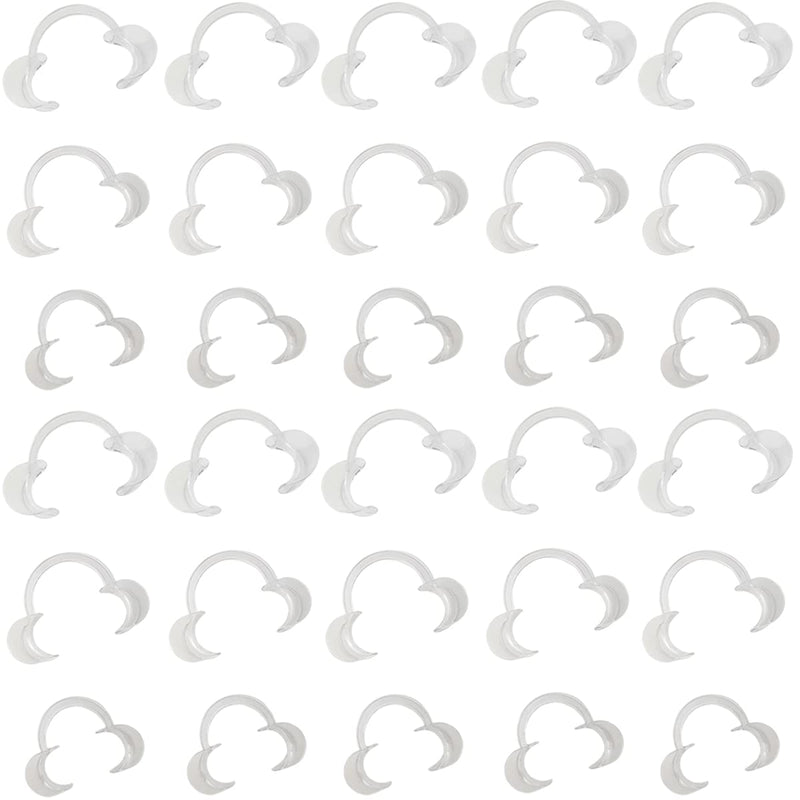 [Australia - AusPower] - 21PCS (7 Medium+7 Large+7 Small) C-Shape Teeth Whitening Cheek Retractor, Autoclavable Dental Mouth Opener, Disposable Dental Lip Cheek Retractor for Mouthguard Challenge Game 