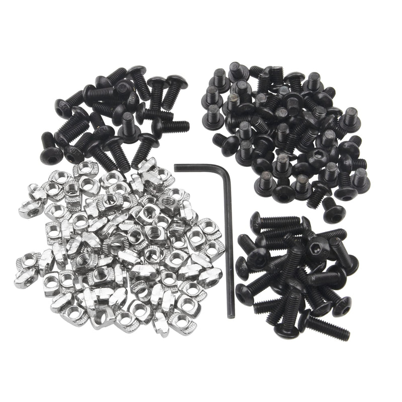 [Australia - AusPower] - 180Pcs M5 T-Nuts Screws Assortment Kit, Hammer Head T-Slot Nut for 2020 Series European Standard Aluminum Profile M5(2020) 