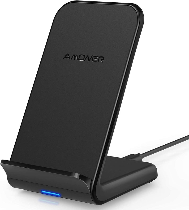 [Australia - AusPower] - Wireless Charger Stand, Qi-Certified 15W Fast Charger 4-Modes Compatible with iPhone 14/14 Pro/14 Pro Max/13/13 Pro Max/12/11/10, Samsung Galaxy Xiaomi (No AC Adapter) 