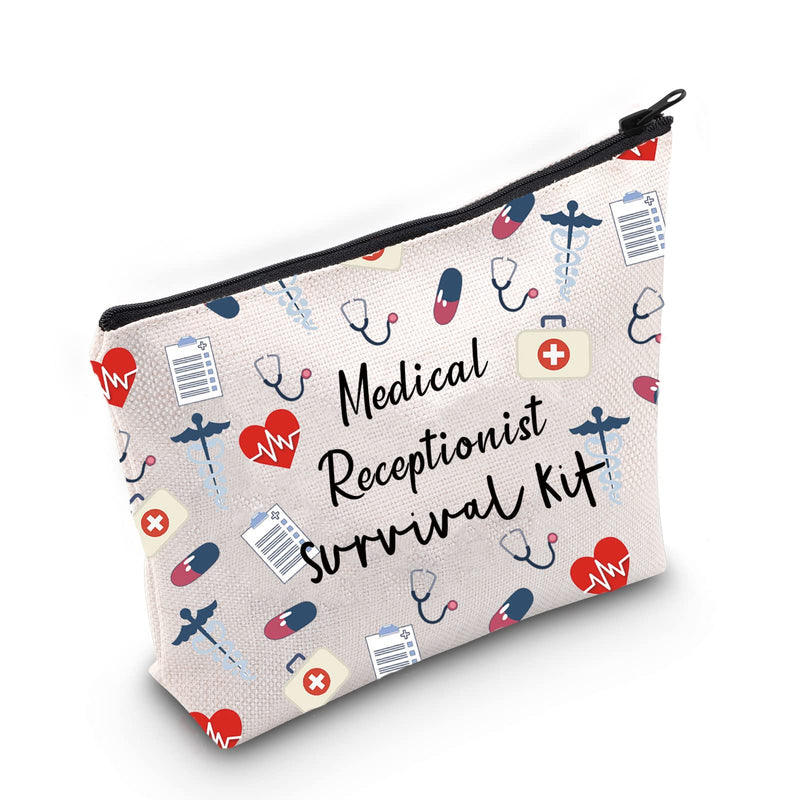 [Australia - AusPower] - TSOTMO Medical Receptionist Gift Doctor Nurse Gift Healthcare Gift Medical Assistant Zipper Pouch Gift Medical Staff Gift Medical Appreciation Gift (Medical Recep) Medical Recep 