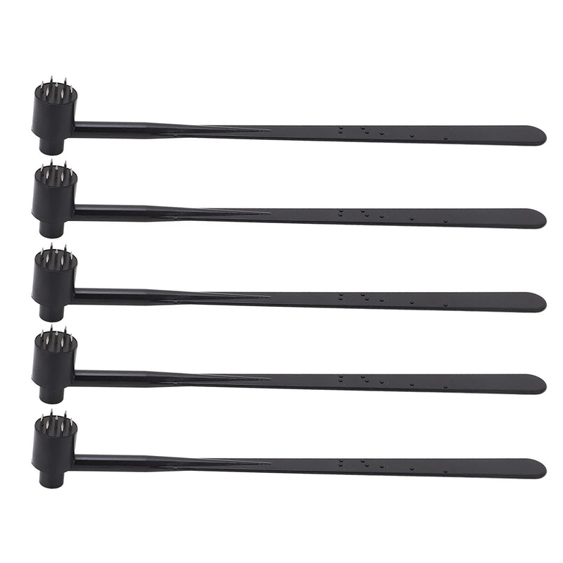 Fafeicy Set of 5 7-Needle Cherry Blossom Dermal Hammer Made of ABS and Stainless Steel for Industrial Applications, Rounded and Pointed Tips