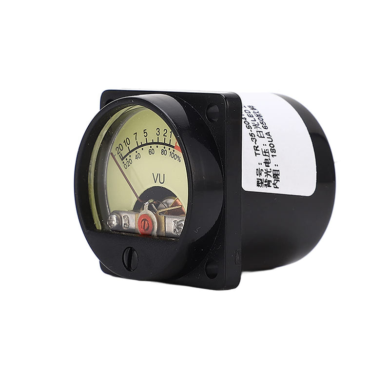 [Australia - AusPower] - Vu Meter, Yellow Pointer Dial White LED Backlit Vu Meter Audio Db Meter VU Meter for Home Car Audio Modification 