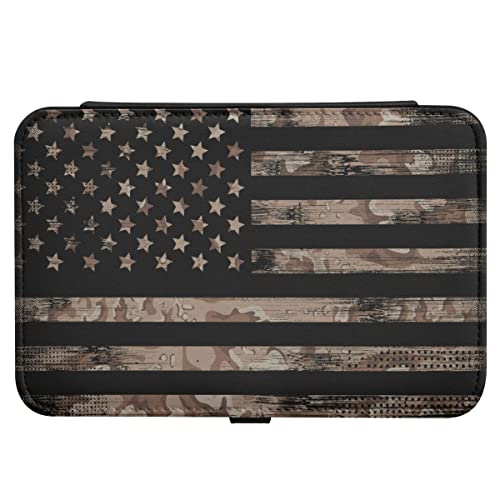 Bolaz Leather Jewelry Box Jewelry Case Storage Box American Us Flag Vintage For Rings Earrings Necklaces pattern 2