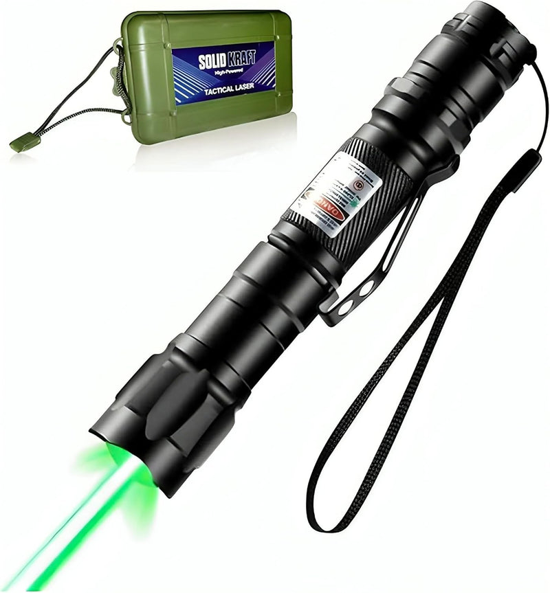[Australia - AusPower] - Cowjag Green Laser Pointer High Power Flashlight, Long Range Laser Flashlight, Rechargeable Flashlight, Single Push On/Off, with Carrying Case (Green Light) 