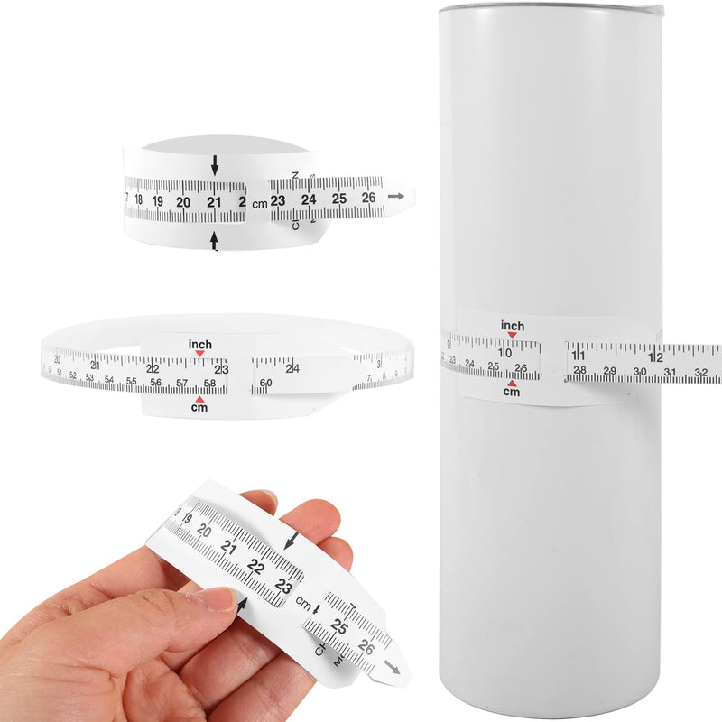 [Australia - AusPower] - 2 Pcs Sublimation Blanks Tumblers Width Measurer, Tape Measure for Measuring Circumference, 26CM+60CM 