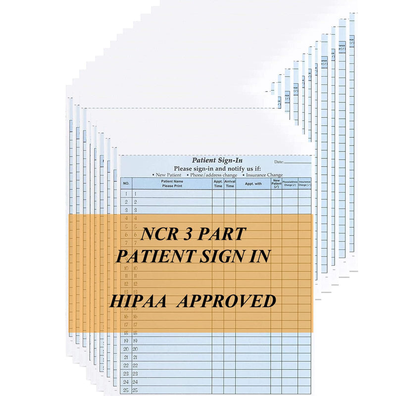 [Australia - AusPower] - NCR Carbonless 3 Part Patient Sign in Sheets HIPAA Approved and Compliant for Confidentiality in All Medical Offices 