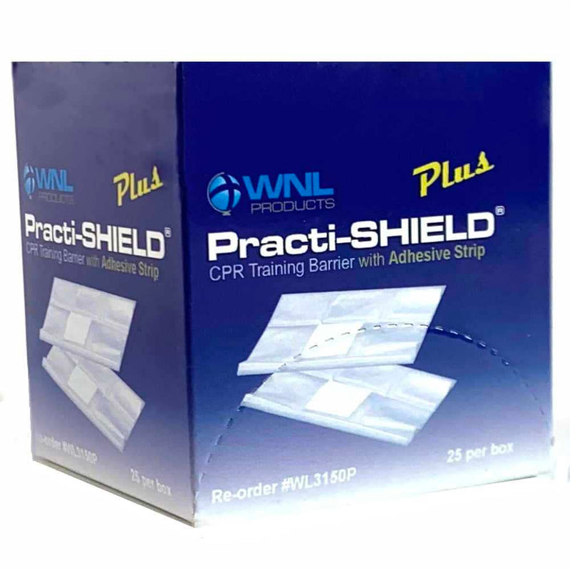 [Australia - AusPower] - WNL Products WL3150P-2PACK CPR Practi-Shield PLUS Deluxe Manikin Training Protectors with Adhesive Strip - 50 Shields 