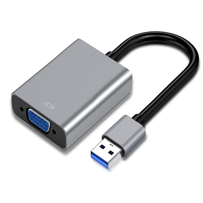 [Australia - AusPower] - KUPOISHE USB 3.0 to HDMI Adapter for Monitor Windows 11/10 / 8, HDMI USB Converter for Laptop, USB3 HDMI Cable Multiple Monitors for Desktop PC TV. Gray-VGA 