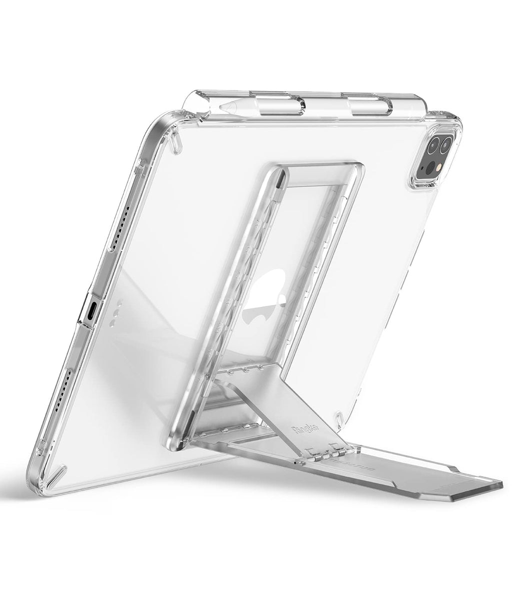 [Australia - AusPower] - Ringke Outstanding Universal Tablet Stand Spring-Action Adjustable Slim Thin Kickstand Multi Angle Adhesive Holder for iPad, Android Tablets, E-Reader, and More - Clear Mist 