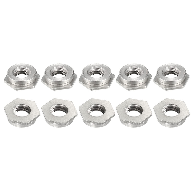 [Australia - AusPower] - M4 x 0.7mm(DxP) Self-Clinching Standoff Nuts - 25Pack - Good for Construction Industry - Carbon Steel Passivation Pressure Riveting Nut - Silver 