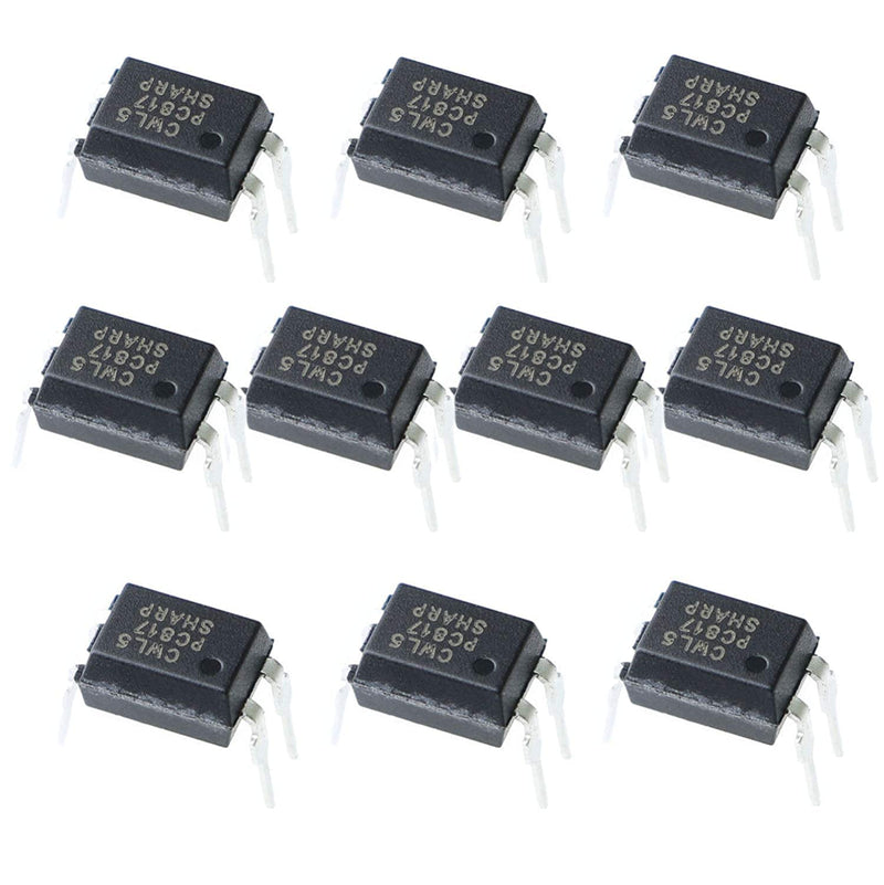 [Australia - AusPower] - 10pcs Transistor Output Optocoupler DIP-4 PC817C PC817 High Density Mounting Type Photoelectric Coupler 