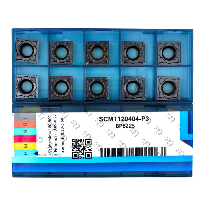 [Australia - AusPower] - CNC Carbide Inserts SCMT 431 Scmt 120404 for Metal Cutting Steel, SCMT Square Turning Insert, 10 PCS SCMT 431-PM 