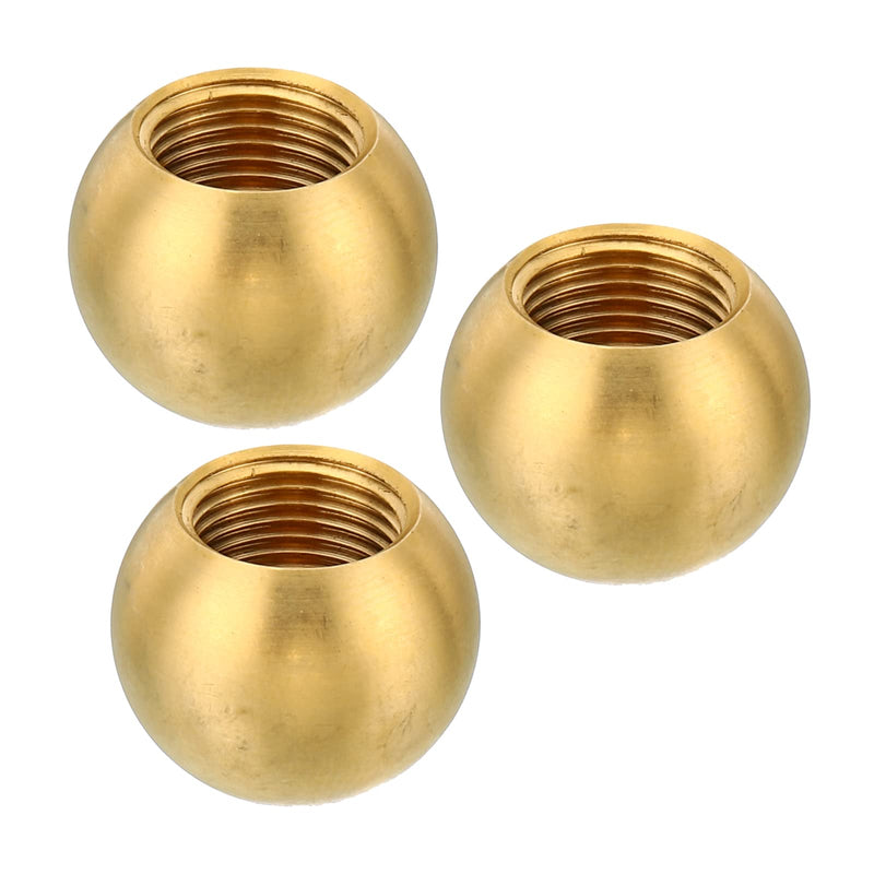 [Australia - AusPower] - PATIKIL M12x1 Thread Lamp Finials Cap Knob, 3 Pack Brass Ball Lamp Decoration Screw Caps for Furniture Lighting Lamps 