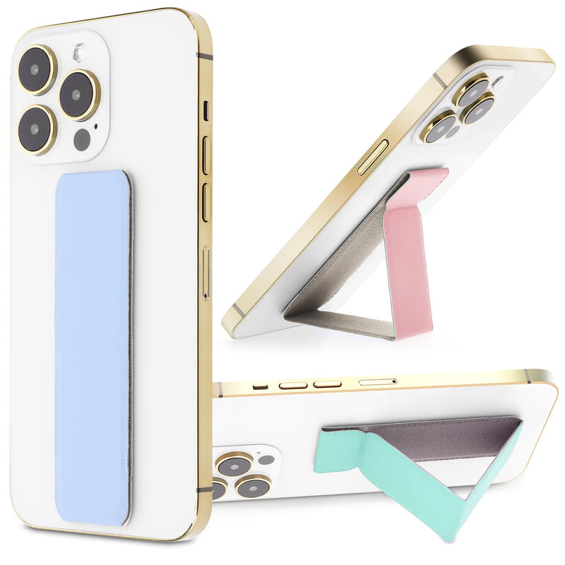 [Australia - AusPower] - cobee 3 Pack Cell Phone Kickstand, Multi-Angle Kickstands, Horizontal & Vertical Phone Stand, Ultra Slim Phone Stand Stick on Phone Kickstand Holder for Most Smartphones(Pink, Green, Blue) Pink, Green, Blue 