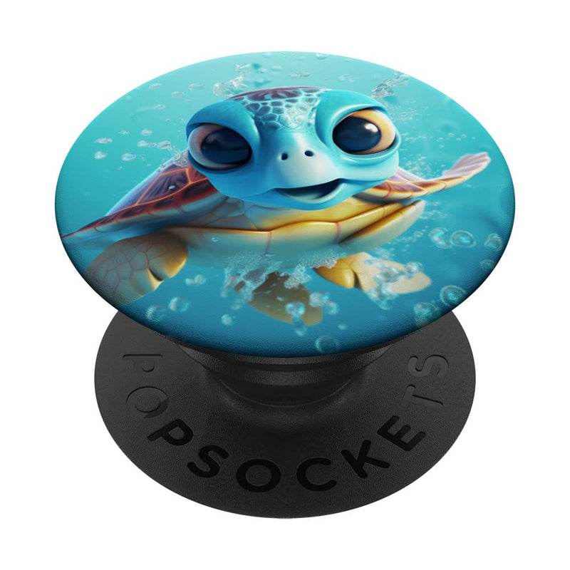 [Australia - AusPower] - Sea Turtle in Ocean Sea Turtle PopSockets Swappable PopGrip Black 