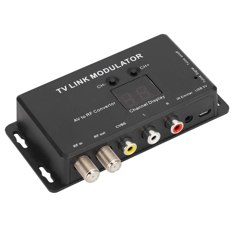 [Australia - AusPower] - TV Link Modulator UHF Modulator, AV to RF Converter with Channel Display USB Plug and Play, Mini TM70 UHF Digital Modulator AV to RF Converter IR Extender Support PAL NTSC 