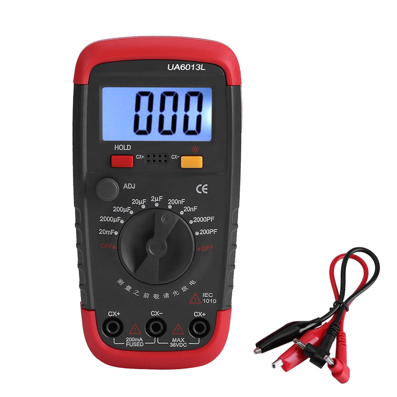 [Australia - AusPower] - CHICIRIS Capacitor Tester, 0.1pF - 20000uF with LCD Backlight, Safety Jacket Max 1999 Display, Digital Capacitance Meter, for High-Precision Industrial Components Capacitor Test 