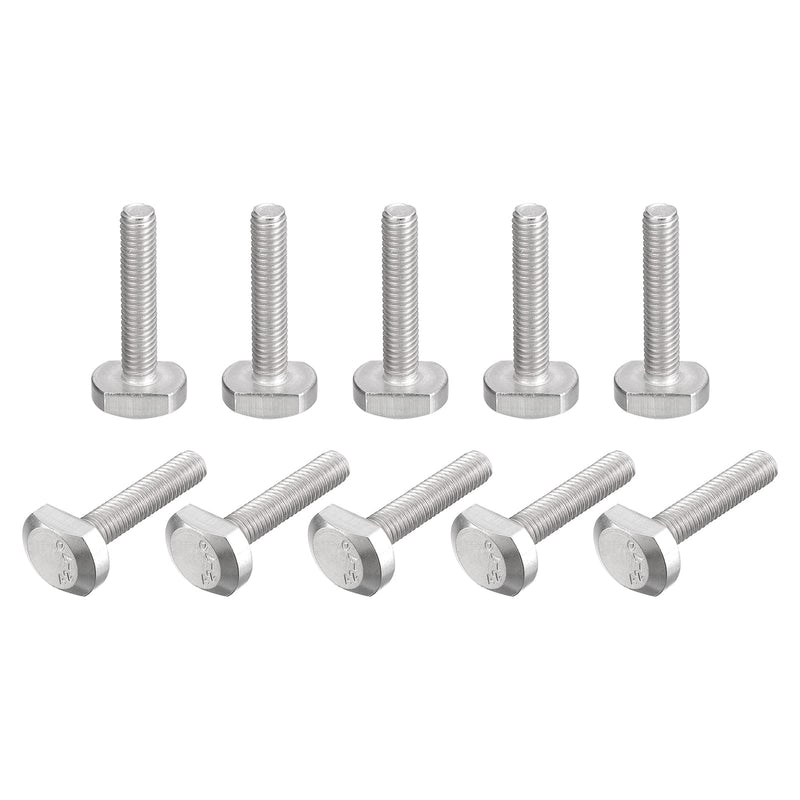 [Australia - AusPower] - uxcell T-Slot Bolts, 20pcs M6x30mm T Slot Drop-in Stud Sliding Bolts 304 Stainless Steel T Shape Screws for T Track 20 