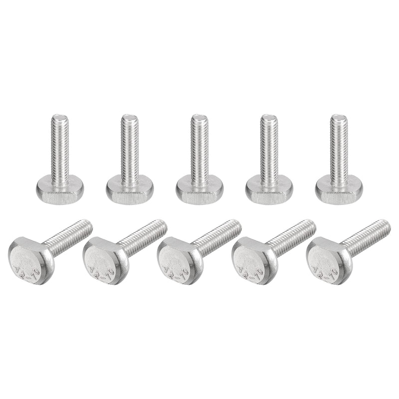 [Australia - AusPower] - uxcell T-Slot Bolts, 20pcs M6x25mm T Slot Drop-in Stud Sliding Bolts 304 Stainless Steel T Shape Screws for T Track 20 