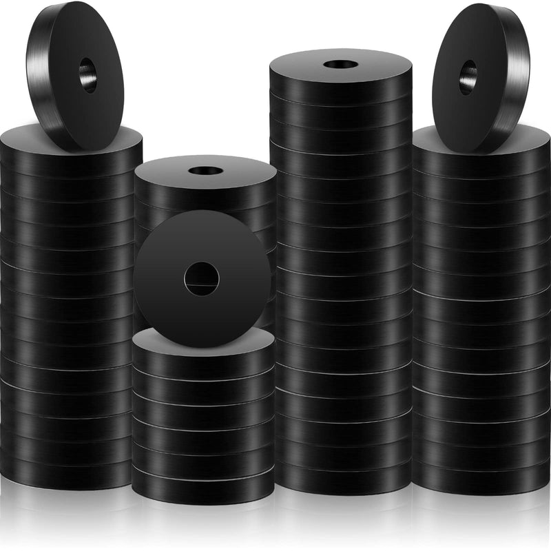 80 Pcs 1 1/2 OD x 3/8 ID x 1/4 Inch Thickness Rubber Spacer Flat Rubber Bushings Neoprene Washers for Screws Bolts Faucet Household Appliances 80